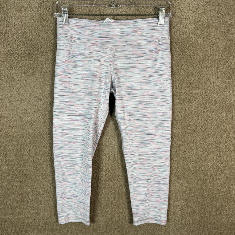Ivivva By Lululemon Leggings Girls 14 Gray Space Dye Cropped Athletic Yoga